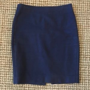 Navy J Crew Pencil Skirt